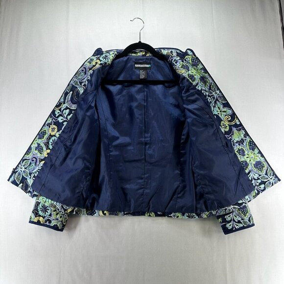 Requirements Jacket Womens Sz M Quilted Fully Lined Full Zip Floral Multicolor - Picture 7 of 11